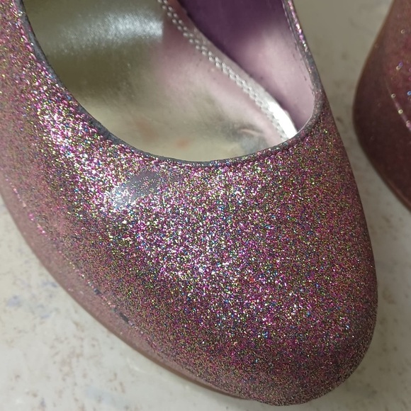 Bakers Glittery Pink Heels Size 10 M - Picture 6 of 10